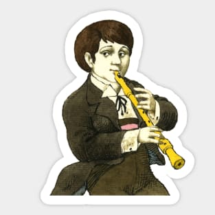 Playing the flute Sticker